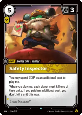 Safety Inspector ( UNL-164/219) Unleashed