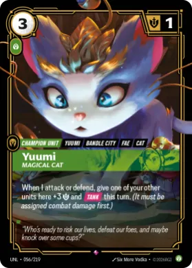 Yuumi, Magical Cat ( UNL-056/219) Unleashed