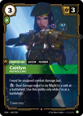 Caitlyn, Patrolling ( OGN-068/298) Origins Main Set