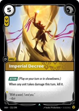 Imperial Decree ( OGN-221/298) Origins Main Set