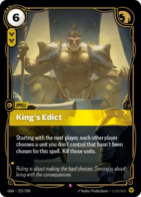King's Edict ( OGN-237/298) Origins Main Set