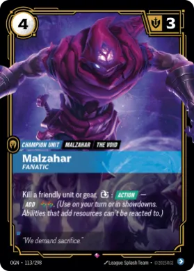 Malzahar, Fanatic ( OGN-113/298) Origins Main Set