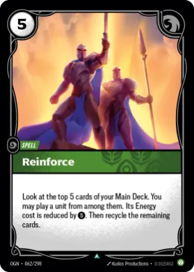 Reinforce ( OGN-062/298) Origins Main Set