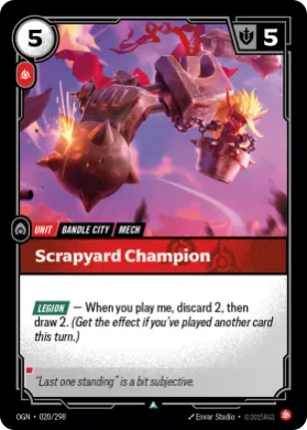 Scrapyard Champion ( OGN-020/298) Origins Main Set