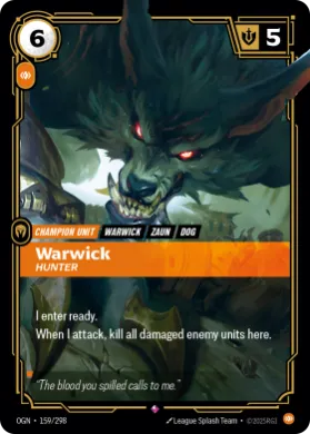 Warwick, Hunter ( OGN-159/298) Origins Main Set
