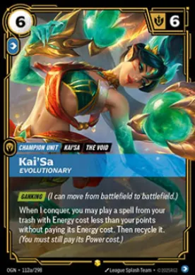 Kai'Sa, Evolutionary ( OGN-112a/298) Origins Main Set