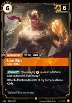 Lee Sin, Centered ( OGN-151a/298) Origins Main Set