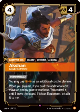 Akshan, Mischievous (SFD SFD-109/221) Spiritforged