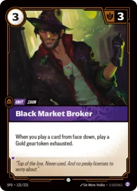 Black Market Broker (SFD SFD-121/221) Spiritforged