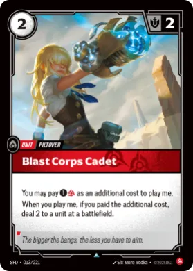 Blast Corps Cadet (SFD SFD-013/221) Spiritforged