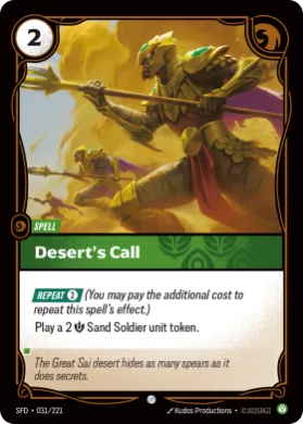 Desert's Call (SFD SFD-031/221) Spiritforged