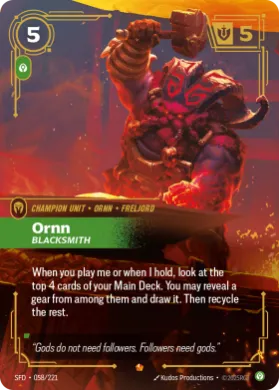 Ornn, Blacksmith (SFD SFD-058/221) Spiritforged