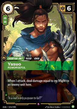 Yasuo, Remorseful – V.1 - Rare