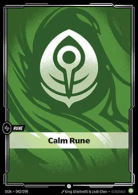Calm Rune ( OGN-042/298) Origins Main Set