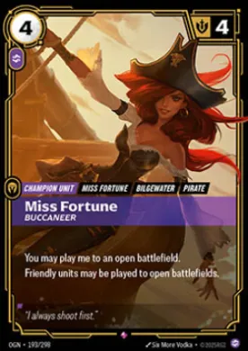 Miss Fortune, Buccaneer ( OGN-193/298) Origins Main Set