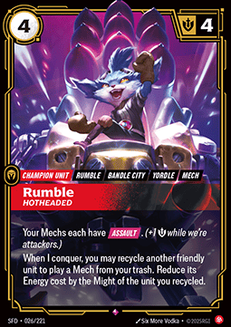 Rumble, Hotheaded – V.1 - Rare