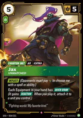Jax, Unmatched (SFD SFD-054/221) Spiritforged