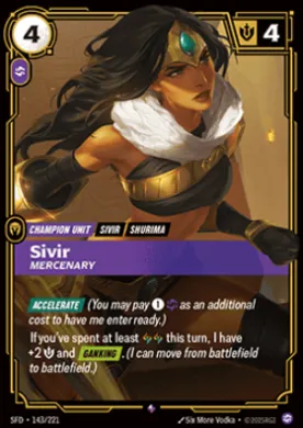 Sivir, Mercenary (SFD SFD-143/221) Spiritforged
