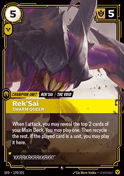Rek'Sai, Swarm Queen – V.1 - Rare