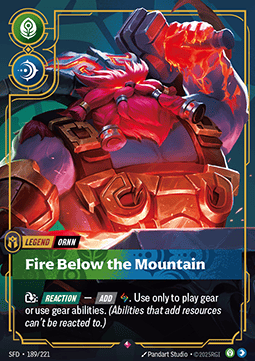 Ornn, Fire Below the Mountain – V.1 - Rare