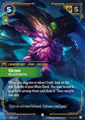 Ornn, Blacksmith (SFD SFD-058a/221) Spiritforged