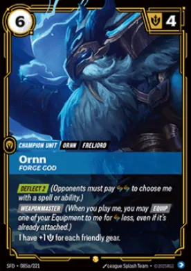 Ornn, Forge God (SFD SFD-085a/221) Spiritforged