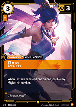 Fiora, Peerless – V.2 - Showcase