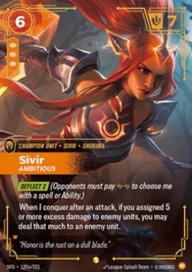 Sivir, Ambitious (SFD SFD-120a/221) Spiritforged