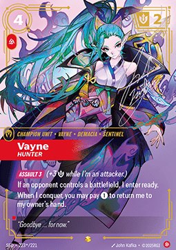 Vayne, Hunter – V.2 - Signed Showcase