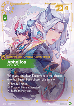 Aphelios, Exalted – V.3 - Signed Showcase