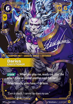 Darius, Executioner – V.2 - Signed Showcase