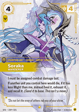 Soraka, Wanderer – V.3 - Signed Showcase