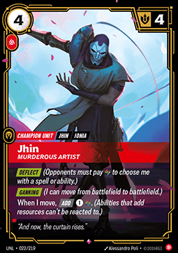 Jhin, Murderous Artist – V.1 - Rare