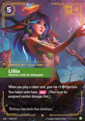 Lillia, Protector of Dreams ( UNL-058/219) Unleashed