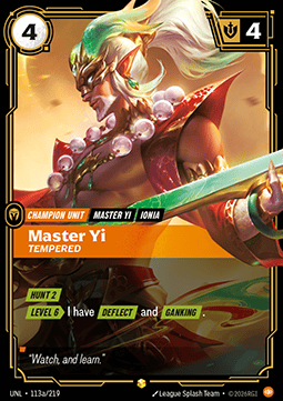 Master Yi, Tempered – V.2 - Showcase