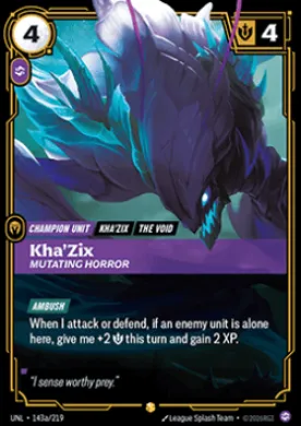Kha'Zix, Mutating Horror ( UNL-143a/219) Unleashed