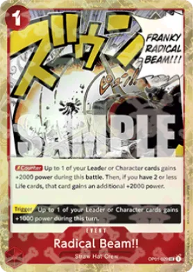 Radical Beam!! (PRB01 OP01-029) One Piece Card The Best