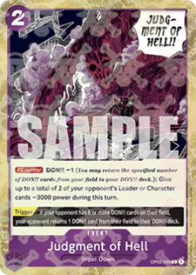 Judgment of Hell (PRB01 OP02-089) One Piece Card The Best