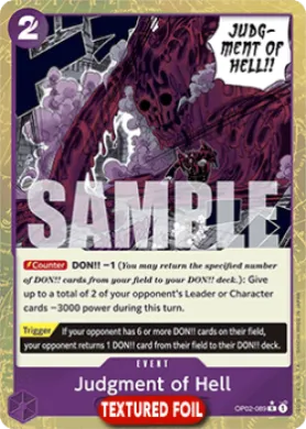 Judgment of Hell (PRB01 OP02-089) One Piece Card The Best