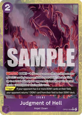Judgment of Hell (PRB01 OP02-089) One Piece Card The Best