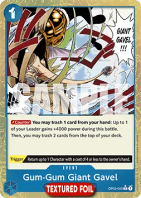 Gum-Gum Giant Gavel (PRB01 OP03-055) One Piece Card The Best