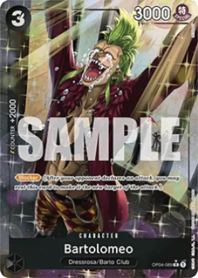 Bartolomeo (PRB01 OP04-089) One Piece Card The Best