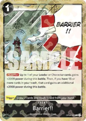 Barrier!! (PRB01 OP04-095) One Piece Card The Best