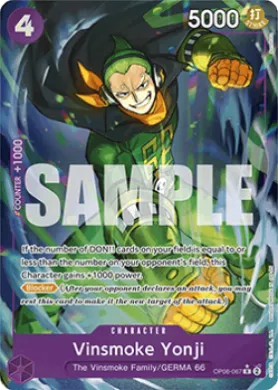 Vinsmoke Yonji (PRB01 OP06-067) One Piece Card The Best