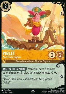 Piglet - Pooh Pirate Captain