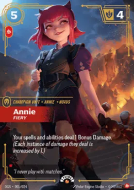 Annie, Fiery (OGN 001) Origins: Promos
