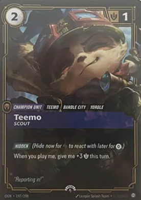 Teemo, Scout (OGN 197) Origins: Promos