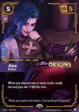 Jinx, Rebel (OGN 202) Origins: Promos