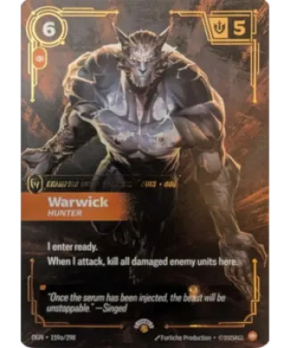 Warwick, Hunter (OGN 159a) Origins: Promos