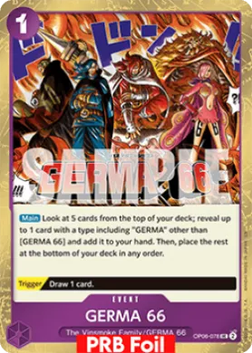 GERMA 66 (PRB02 OP06-078) One Piece Card The Best Vol.2
